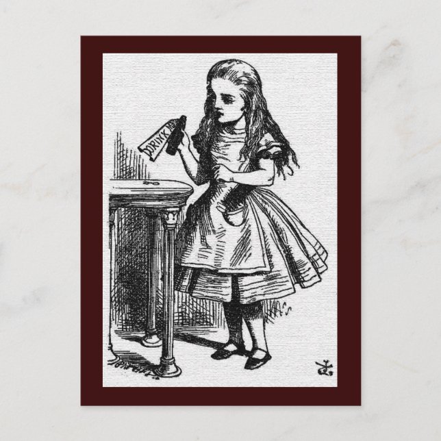 Alice au merveilleux John Tenniel Carte postale (Devant)