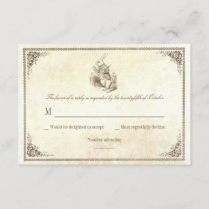 Alice au merveilleux mariage cartes RSVP