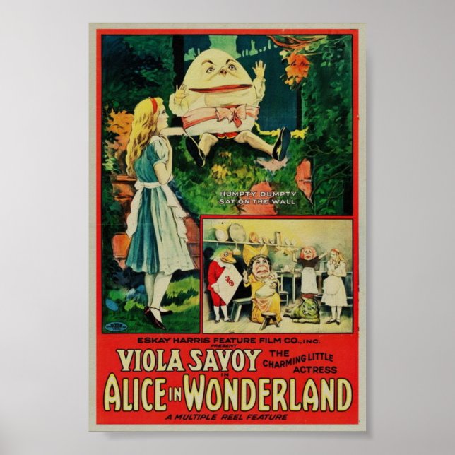 Alice au pays des merveilles 1915 Poster rare (Devant)