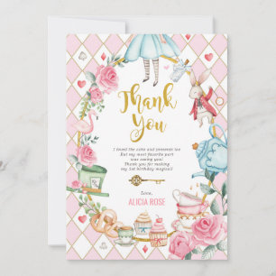 Alice au pays des merveilles Carte de remerciement