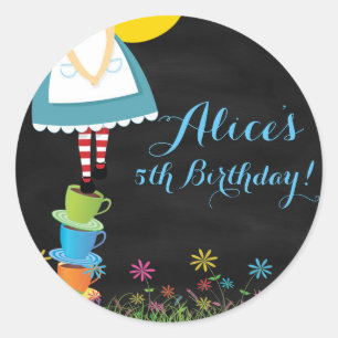 Alice au pays des merveilles Chalkboard Stickers A