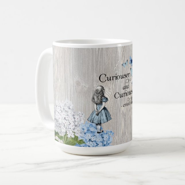 Alice au pays des merveilles Curiouser Floral Mug (Devant gauche)