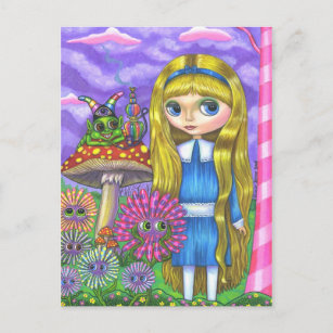 Alice au pays des merveilles et la carte postale C