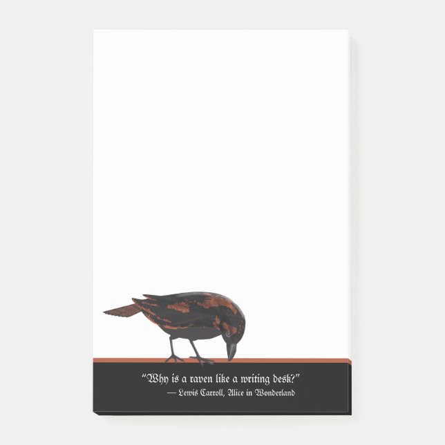Alice au pays des merveilles et Raven Post-it Note (Devant)