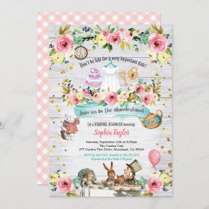 Alice au pays des merveilles invitation à la douch