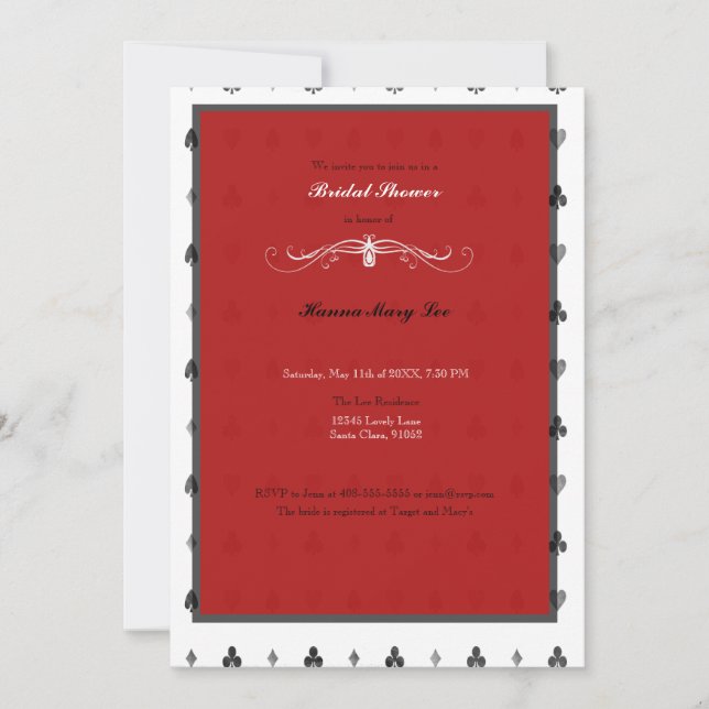 Alice Au Pays Des Merveilles Invitation À La Douch (Devant)