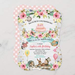 Alice au pays des merveilles invitation à l'annive