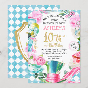 Alice au pays des merveilles Invitation au 10e ann