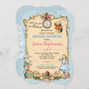 Alice au pays des merveilles : invitation bleue