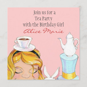 Alice Au Pays Des Merveilles Invitation Du Tea Par