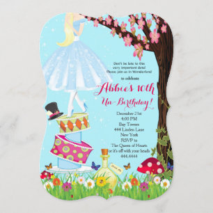 Alice au pays des merveilles Invitations d'anniver