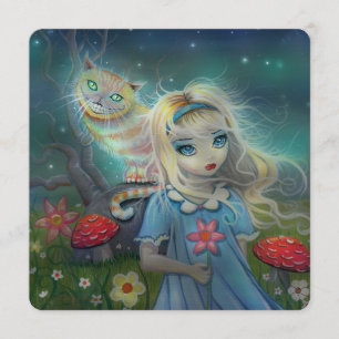 Alice au pays des merveilles Invitations de fête d