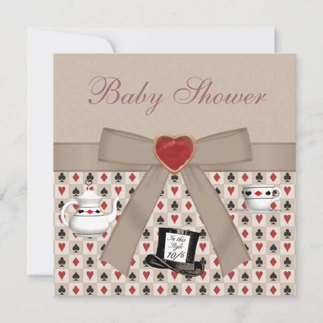 Alice au pays des merveilles Invitations du Tea Pa (Devant)