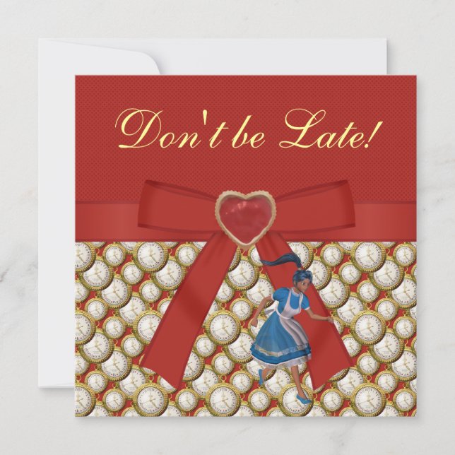 Alice au pays des merveilles Invitations du Tea Pa (Devant)