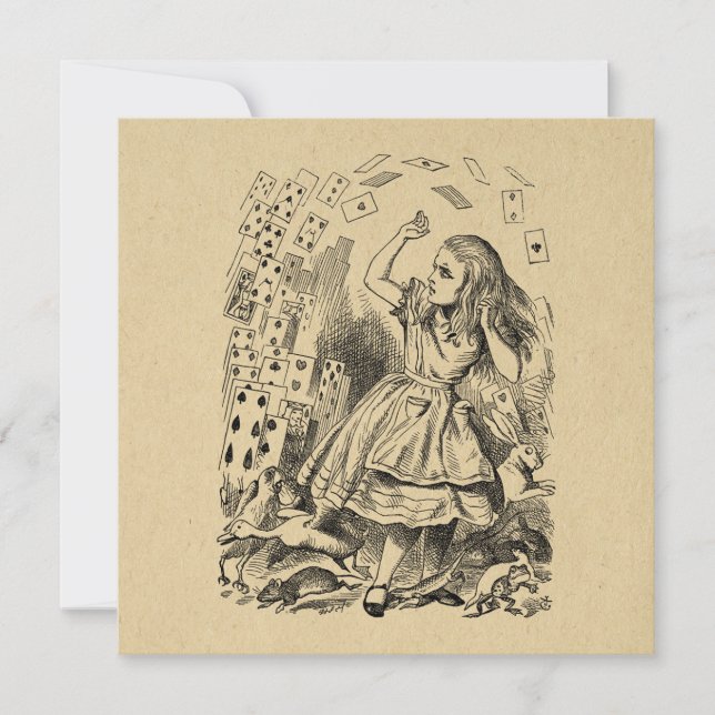 Alice au pays des merveilles Jouer aux cartes Art (Devant)