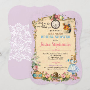 Alice au pays des merveilles nuptiale invitation l