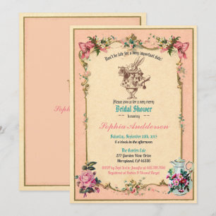 Alice au pays des merveilles nuptiale invitation r