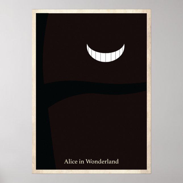 Alice au pays des merveilles Poster minimaliste (Devant)