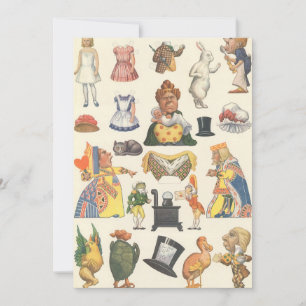 Alice au pays des merveilles, poupée en papier vic