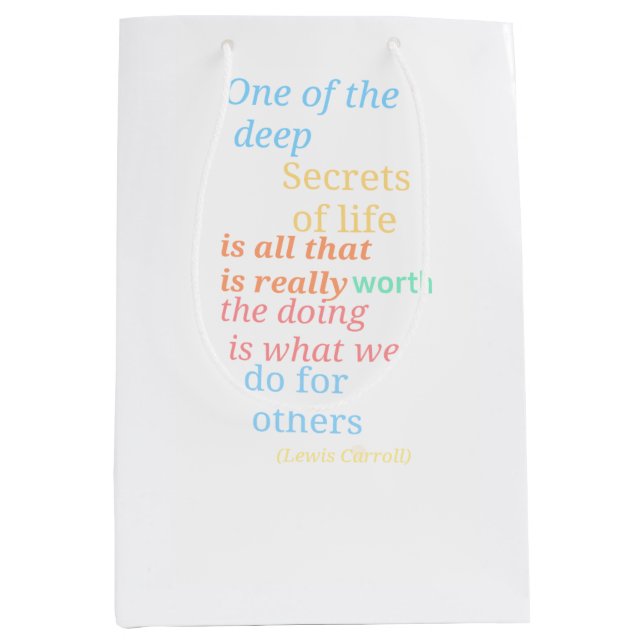 Alice au pays des merveilles sac cadeau à thème (Devant)