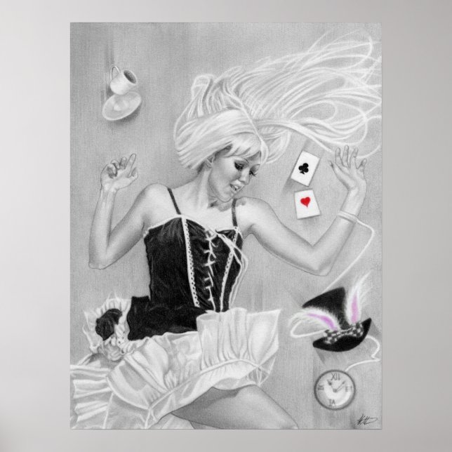 Alice au pays des merveilles tomber Poster (Devant)