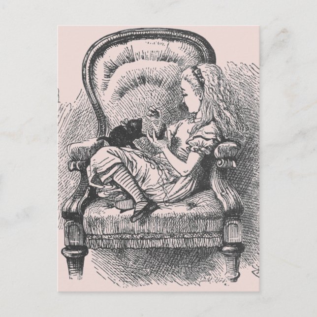 Alice avec carte postale Dinah (Devant)