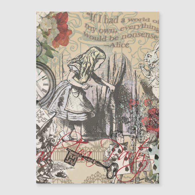 Alice Aventures Merveilleterre Rideau Classique Ar (Devant)