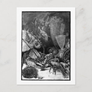 Alice B. Woodward : Carte postale d'art crétacé