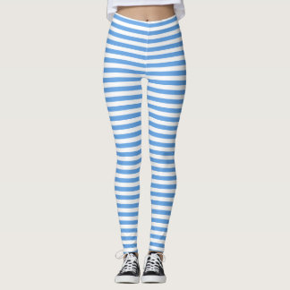 Alice Bleu Bleu Blancs Motif Leggings