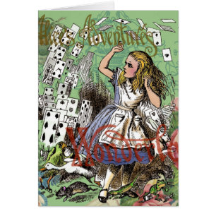 alice cards wonderland hatter rabbit