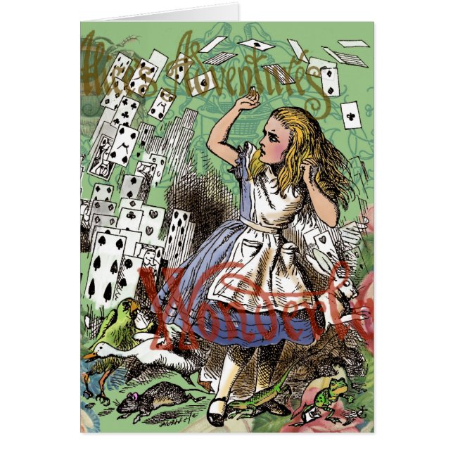 alice cards wonderland hatter rabbit  (Devant)