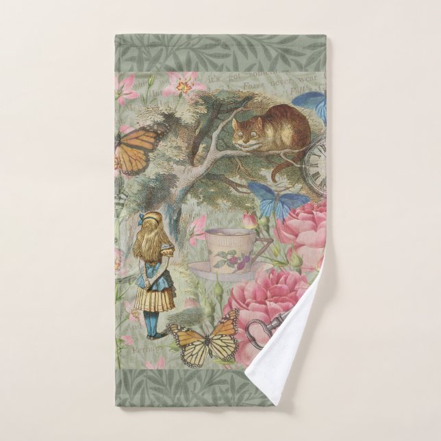 Alice Cheshire Chat Wonderland Tree Garden (Serviette à main)