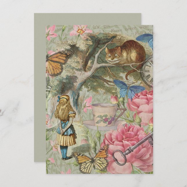 Alice Cheshire Chat Wonderland Tree Garden (Devant / Derrière)