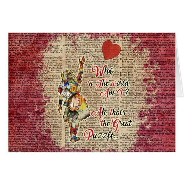 Alice, citation vintage de collage de &Rabbit fou (Devant horizontal)