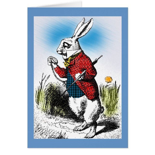 Alice dans la carte blanche de montre de lapin du (Devant)