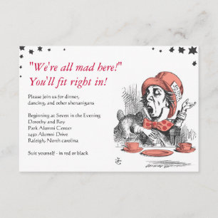 Alice dans la carte de partie de bat mitzvah du