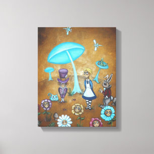 Alice dans la copie de toile du pays des