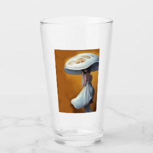 alice dans la tasse en verre vintage champignon bl