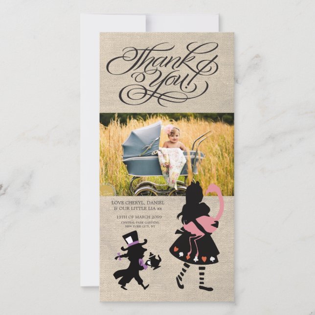 Alice dans le carte photo de bébé de Merci du pays (Devant)