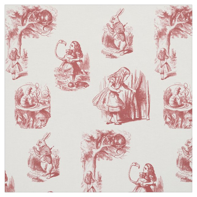 Alice dans le tissu de rouge du pays des (Échantillon)