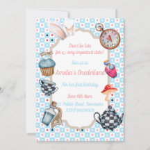 Alice dans l'Onederland Invitation pour le premier