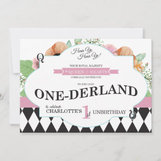Alice Dans L'Onederland Première Invitation Annive