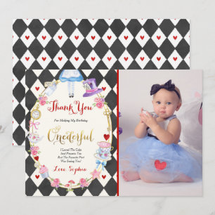 Alice dans ONEderland Carte de remerciements Alice
