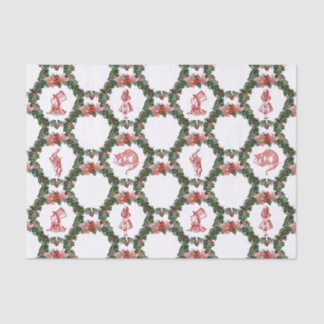 Alice en papier de soie de soie de Noël du pays (Recto)