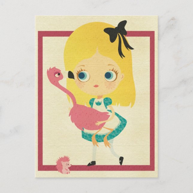 Alice et la carte postale Flamant rose (Devant)