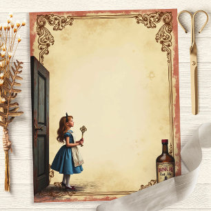 Alice et la porte Bois-moi papier scrapbook