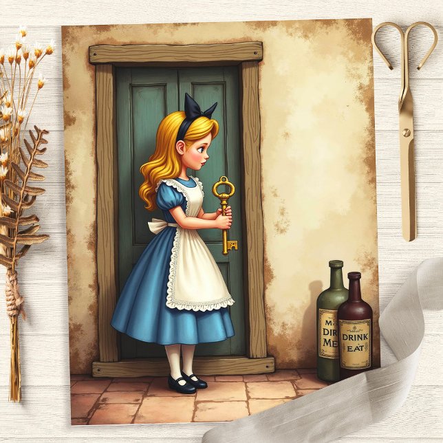 Alice et le papier scrapbooking de la petite porte (Créateur téléchargé)