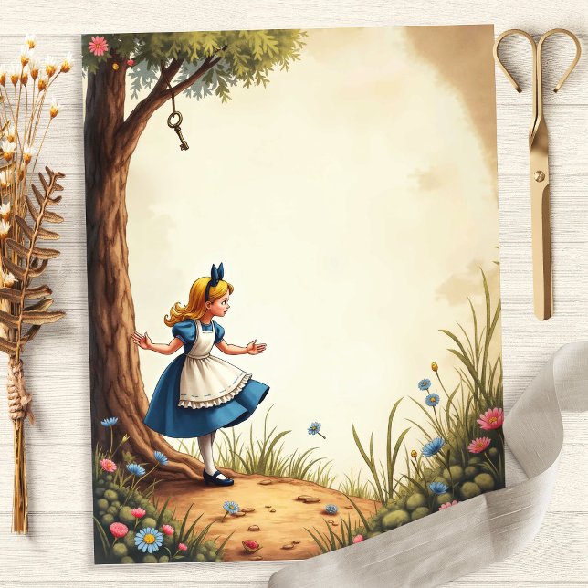 Alice et le papier scrapbooking de l'Arbre Clé (Créateur téléchargé)