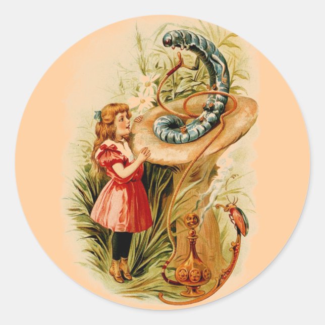 Alice et les Stickers Rond Caterpillar (Devant)