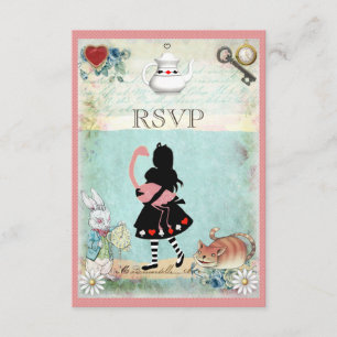 Alice, Flamant rose et Cheshire Cat RSVP